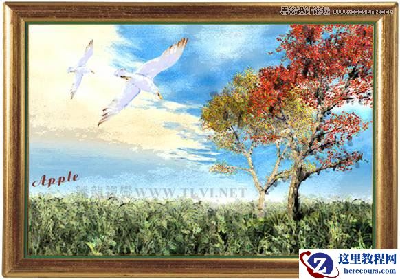 CorelDRAW实例教程：绘制现代装饰油画效果