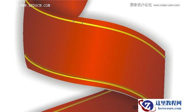 Coreldraw制作漂亮的圣诞节红色丝带