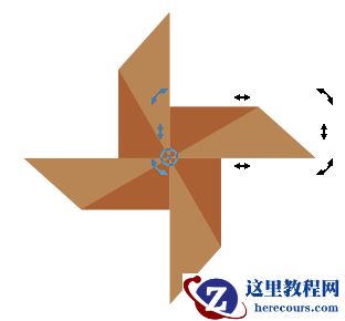 CorelDRAW绘制时尚简洁的纸风车效果图