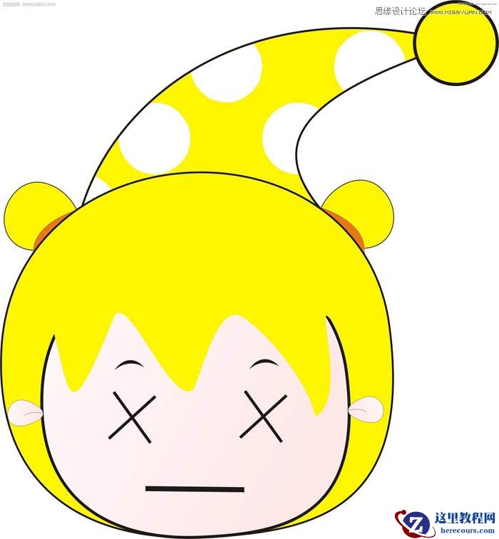 CorelDRAW基础教程：简单绘制可爱的娃娃