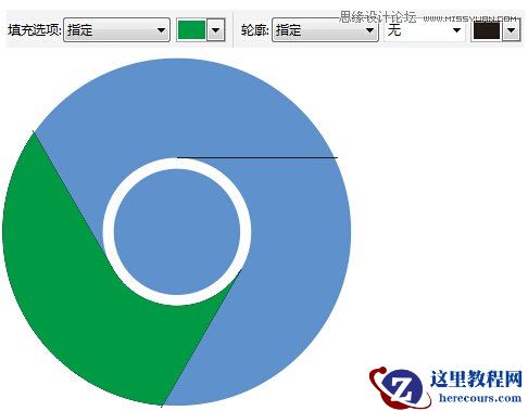 CorelDRAW绘制谷歌浏览器LOGO