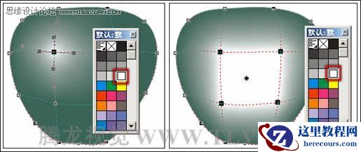 使用CorelDRAW中的“交互式网格填充”工具填充对象