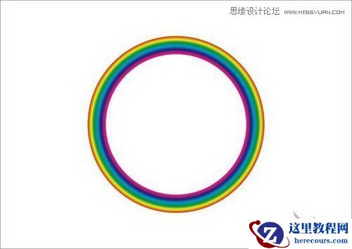 CorelDraw交互式调和工具制作卡通彩虹