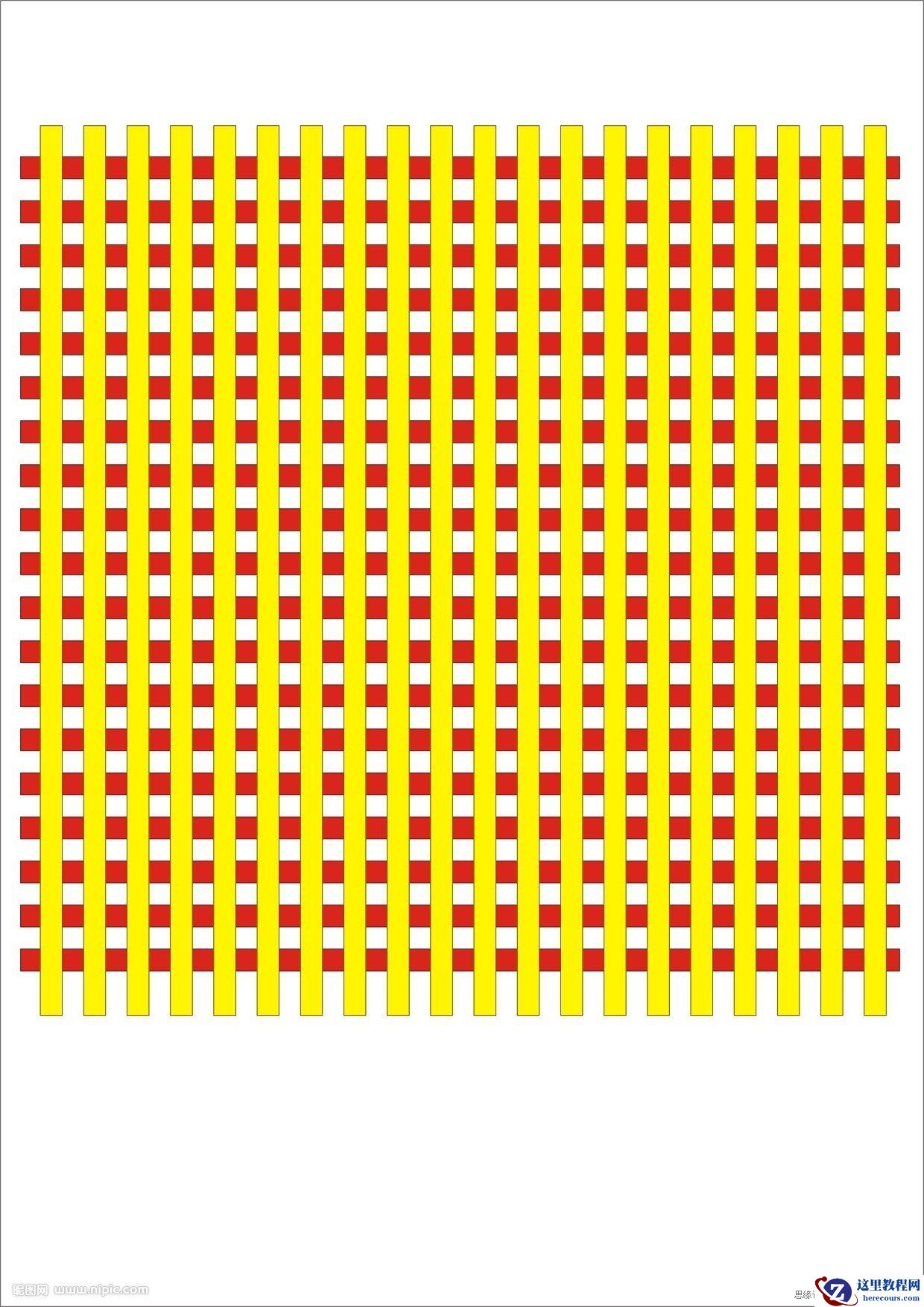 CorelDraw制作竹编效果