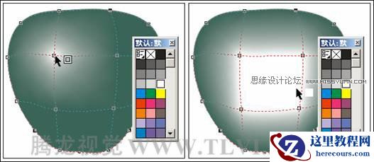 使用CorelDRAW中的“交互式网格填充”工具填充对象