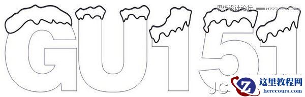 CorelDRAW特效教程:漂亮积雪字效果的制作过程