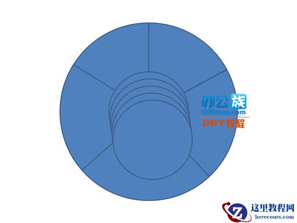 利用PowerPoint2010一分钟搞定三维环状饼图