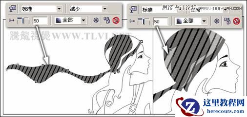 CorelDRAW绘制半调图案背景前的摩登少女