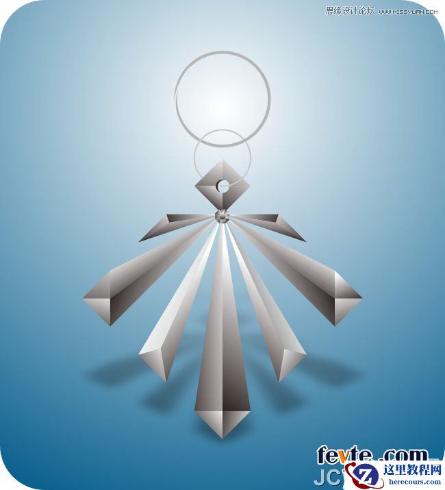 CorelDraw绘制立体感超强的吊坠教程