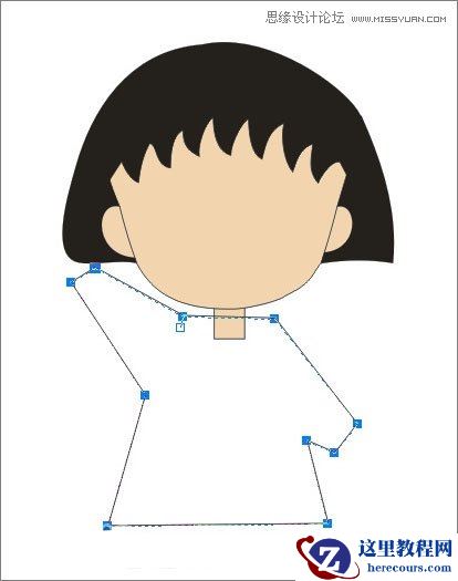 Coreldraw绘制樱桃小丸子儿童节插画