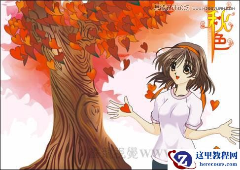 CorelDRAW绘制日式卡通美女教程