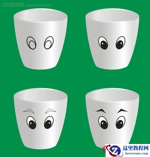 Coreldraw打造可爱俏皮的卡通杯子