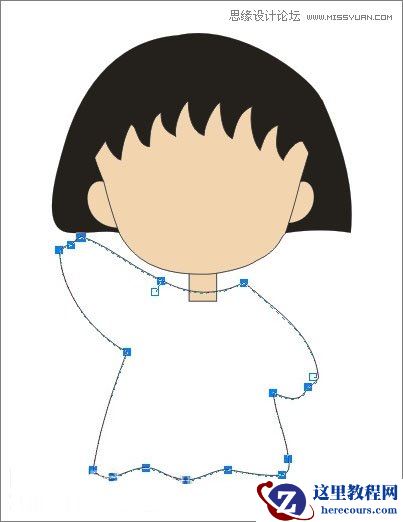 Coreldraw绘制樱桃小丸子儿童节插画