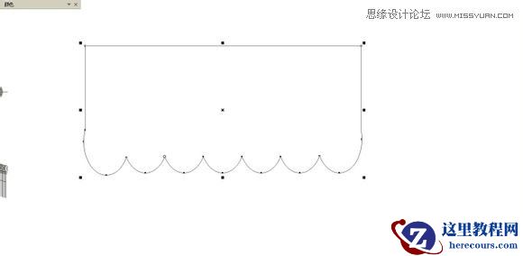 CorelDraw使用调和工具和变形工具画窗帘