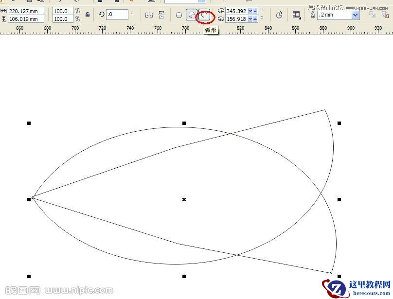 CorelDRAW基础教程：使用圆形工具简单绘制小鱼