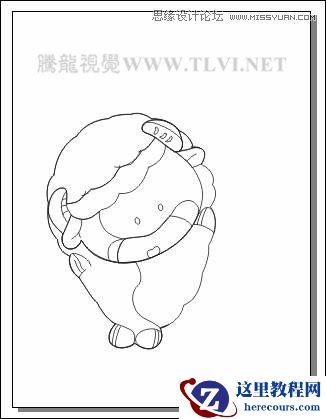 CorelDRAW实例教程：绘制方格风格卡通玩偶