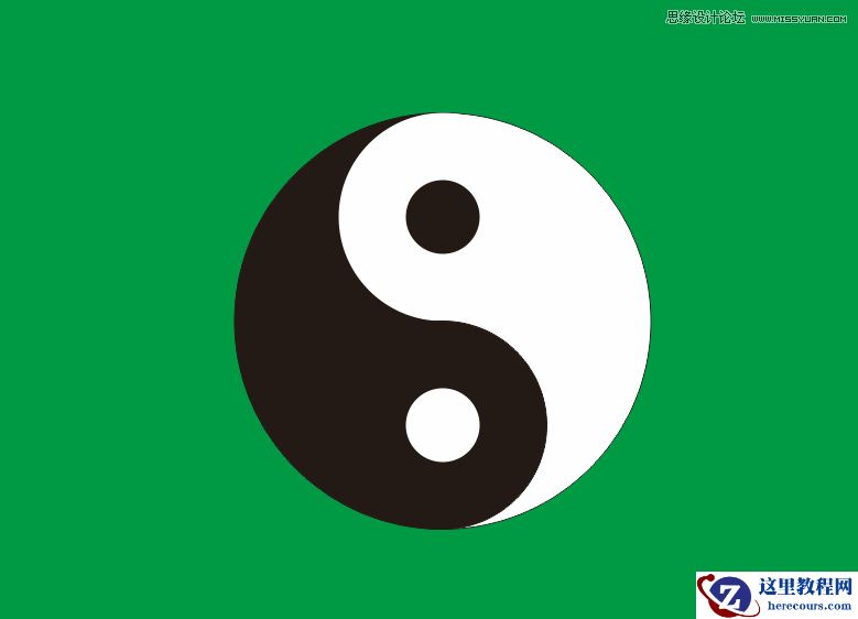 CorelDraw简单的绘制太极八卦图效果