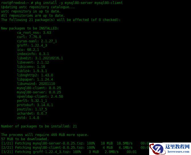 FreeBSD13中怎么安装MySQL数据库