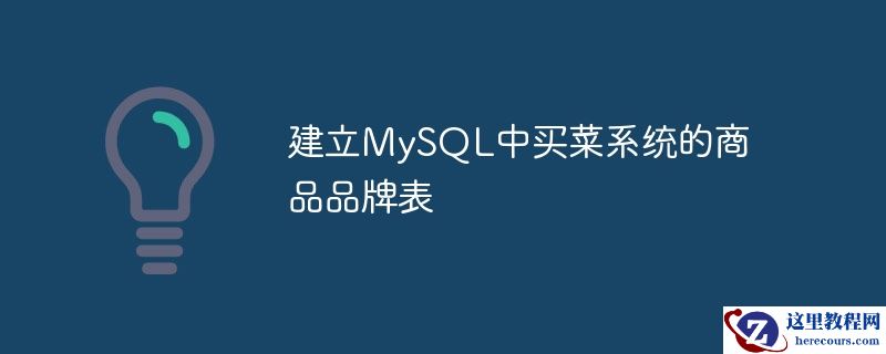 建立mysql中买菜系统的商品品牌表