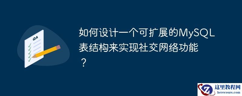 如何设计一个可扩展的mysql表结构来实现社交网络功能?