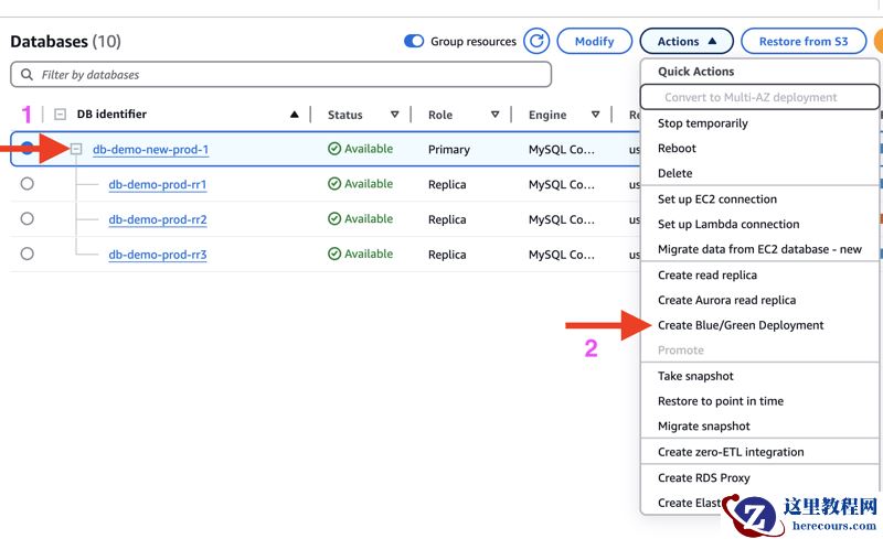使用 AWS 蓝/绿部署以零停机时间缩减 MySQL RDS 数据库的存储