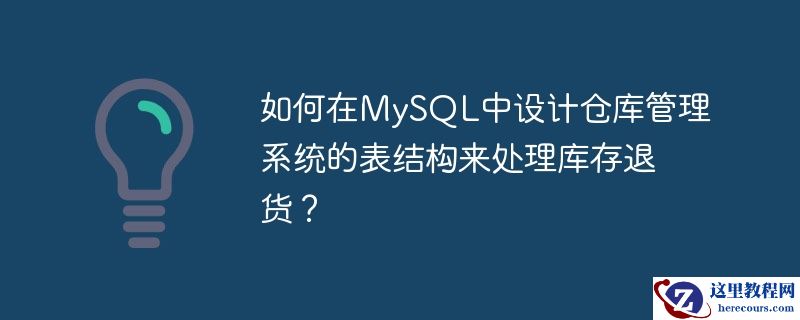 如何在mysql中设计仓库管理系统的表结构来处理库存退货？