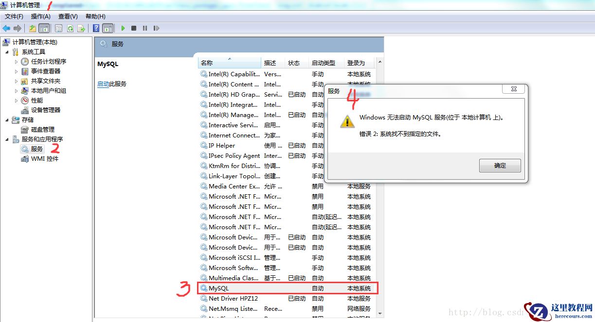 无法启动mysql服务
