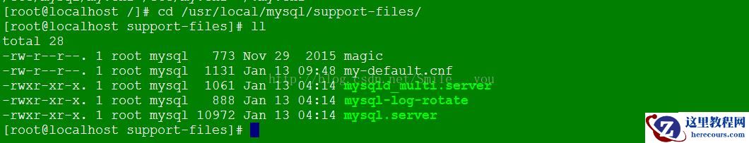 Linux怎么安装mysql默认配置文件位置
