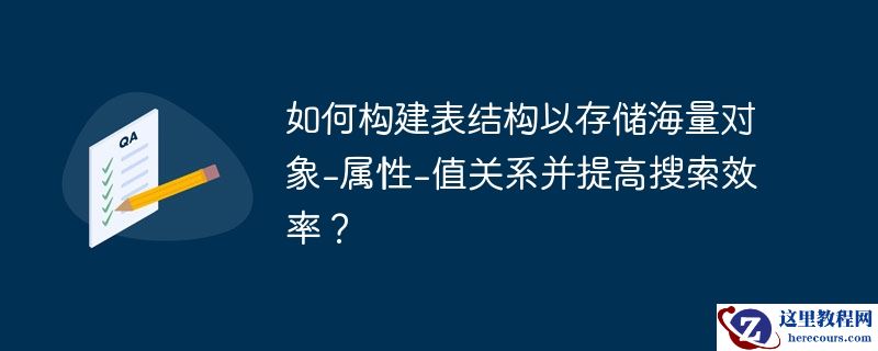 如何构建表结构以存储海量对象-属性-值关系并提高搜索效率?