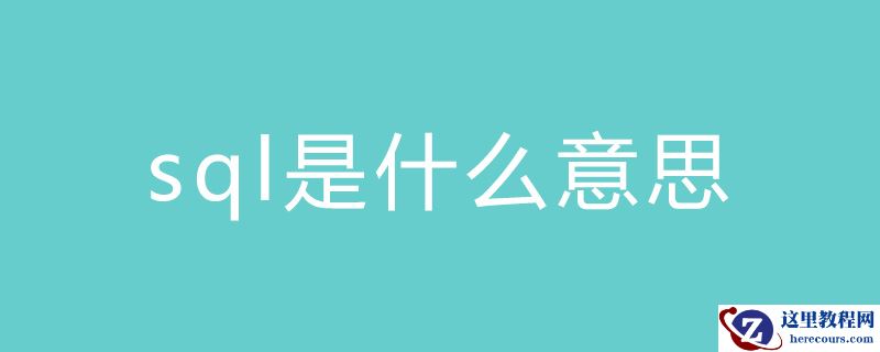 sql是什么意思