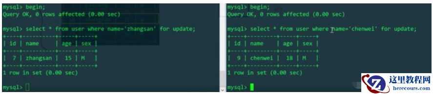 MySQL表锁、行锁、排它锁及共享锁怎么使用