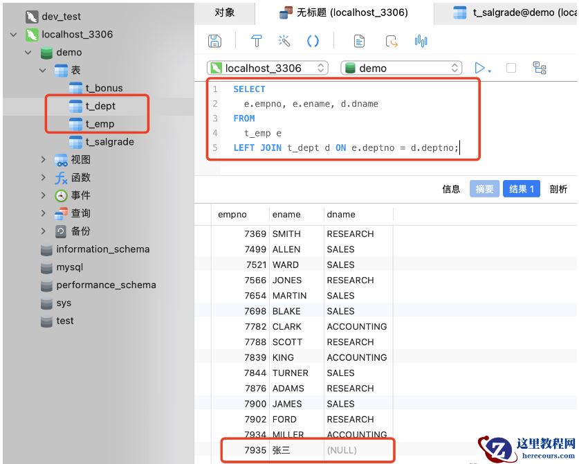 MySQL中数据表的外连接怎么使用