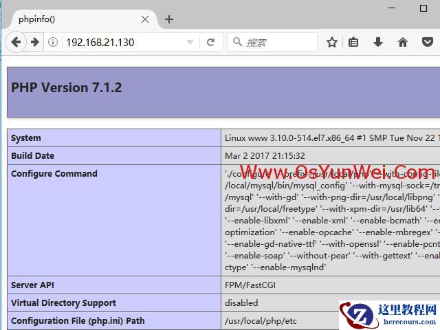 CentOS怎么编译安装Nginx1.10.3+MySQL5.7.16+PHP7.1.2