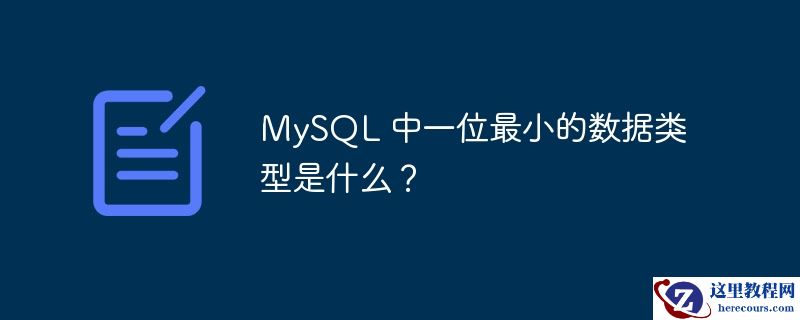 mysql 中一位最小的数据类型是什么?