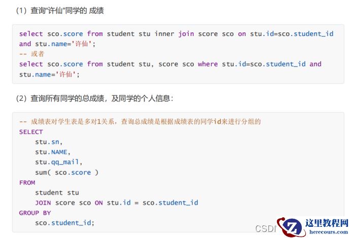 MySQL聚合查询与联合查询操作的示例分析
