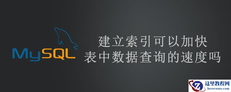 建立索引可以加快表中数据查询的速度吗