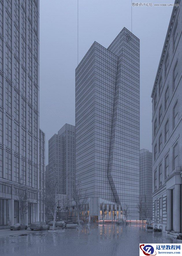 3dmax制作逼真的城市高楼大厦教程