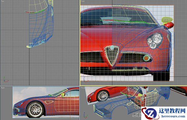 3ds MAX建模教程：制作逼真的敞篷跑车
