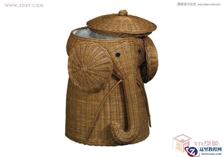 3DMAX制作逼真的藤编家具模型教程