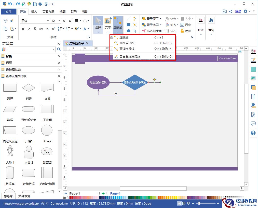 亿图流程图绘制步骤