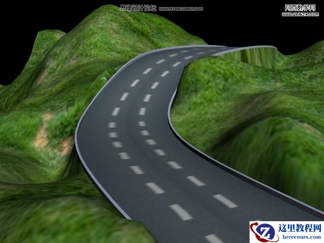 3ds Max实例教程:等高线制作山路建模