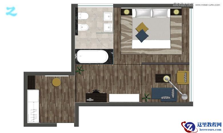 3dmax制作个性卧室效果图教程