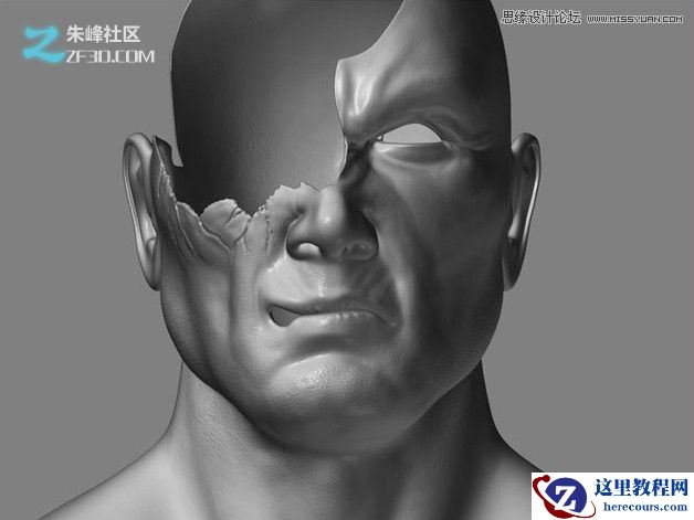 3DMAX制作科技独眼怪人建模教程