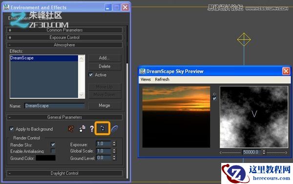 3dmax创建一个美丽的日落场景教程