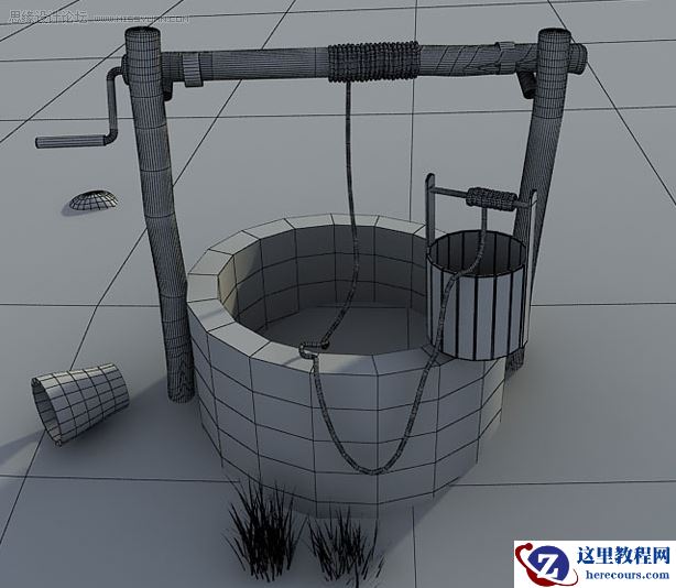 3D Max实例教程.：制作怀旧老屋教程