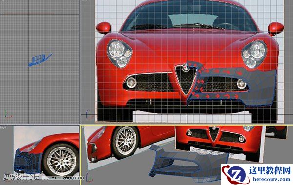 3ds MAX建模教程：制作逼真的敞篷跑车