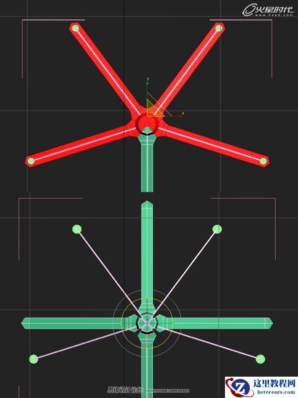3dsMax制作埃姆斯时尚休闲椅的垫腿椅