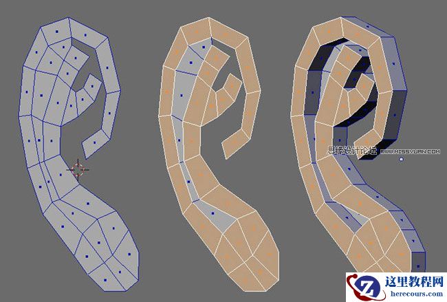 3Dmax建模教程：简单制作逼真耳朵模型
