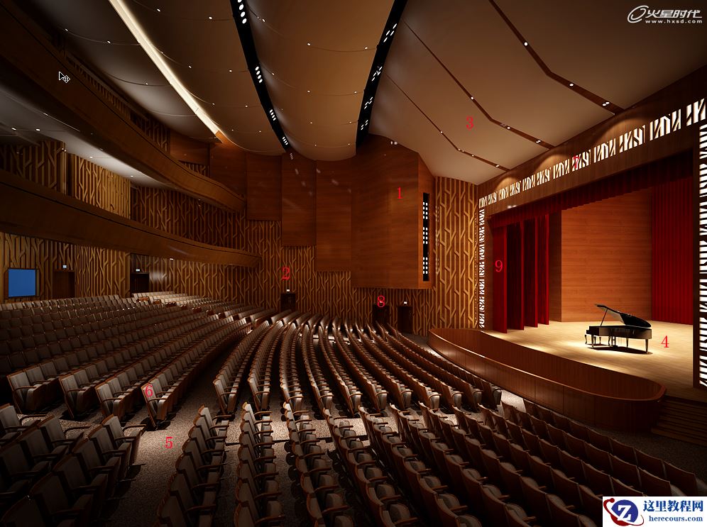 3ds Max实例教程:VRay报告厅效果表现