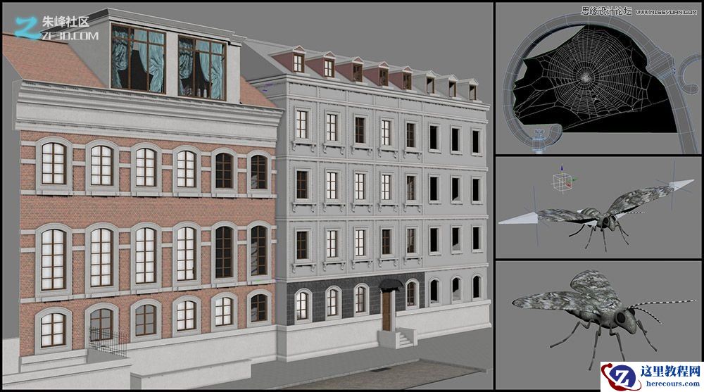 3dmax制作欧式风格的墙壁路灯效果